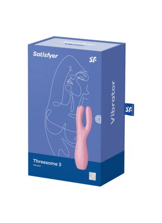 Vibromasseur point G avec stimulateur de clitoris USB rose Threesome 3 Satisfyer - CC597778